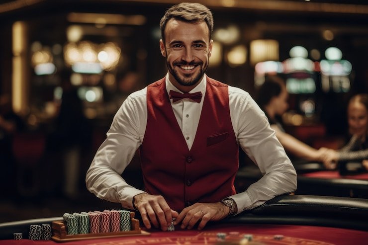 Pengguna mobile membuka halaman holdem